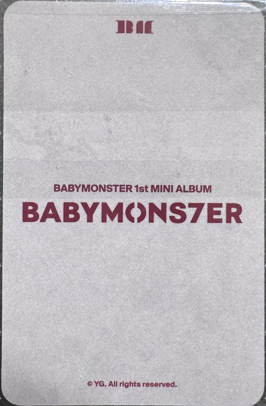 BABYMONS7ER yg線下 幸運卡  背面