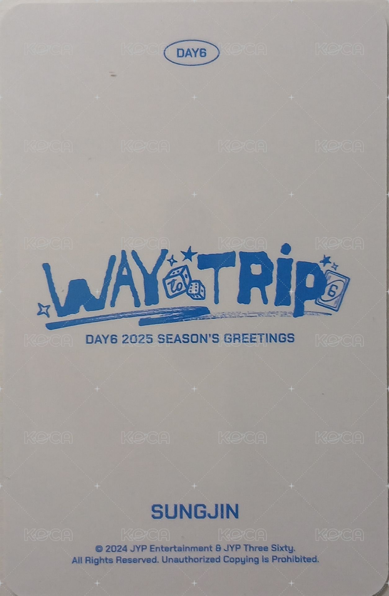 25年曆 年曆卡  背面