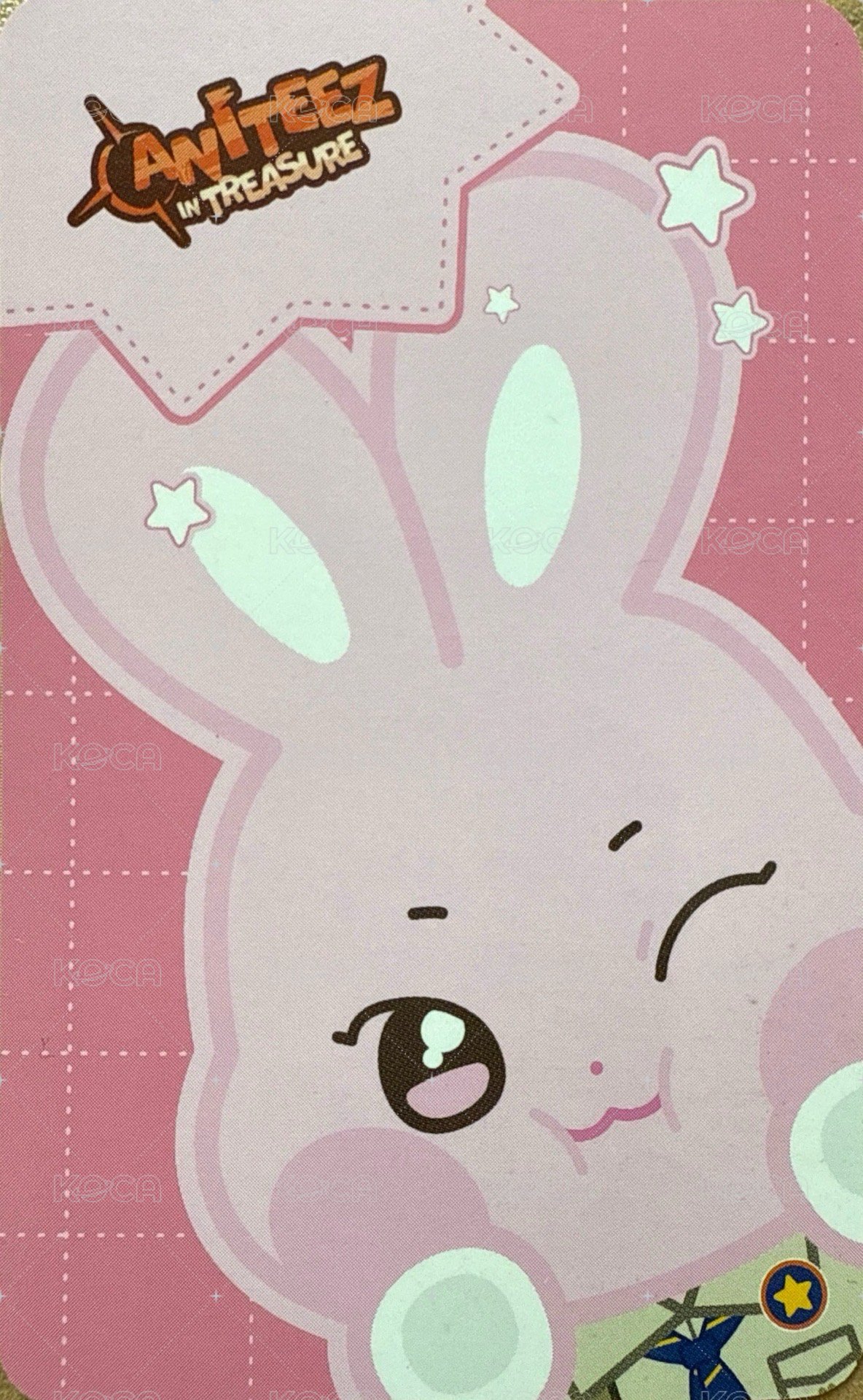 ANITEEZ IN TREASURE 周邊卡 SOFT CAN BADGE 背面