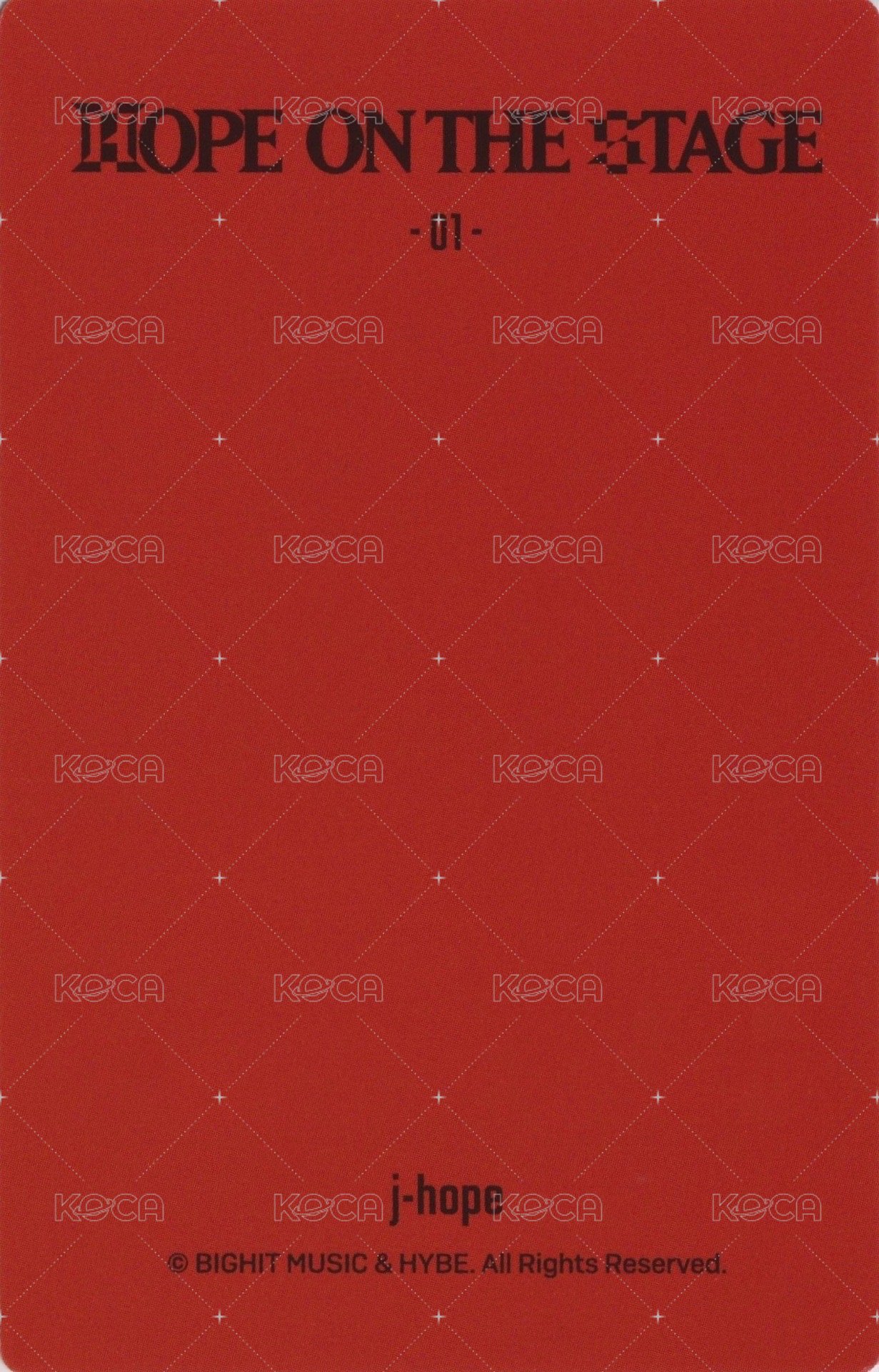 HOTS Tour 周邊卡 A版(1/6) 背面