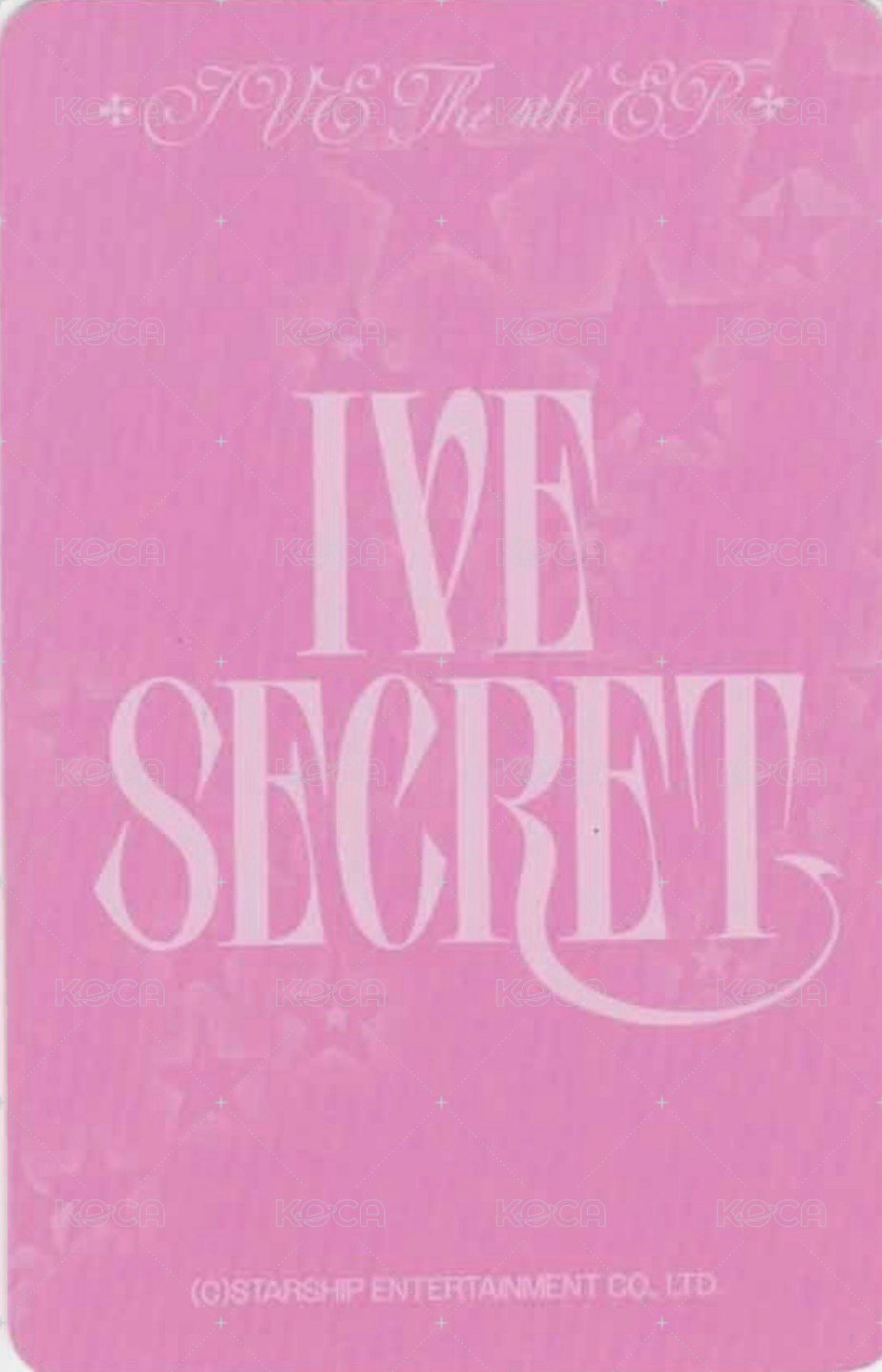 IVE SECRET 船特 6+3 B ver. 特典卡  背面