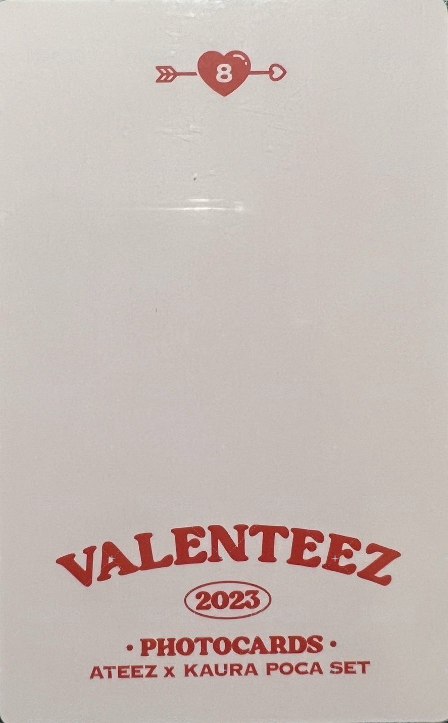ATEEZ x KAURA VALENTEEZ POCA SET   周邊卡 VALENTEEZ 背面