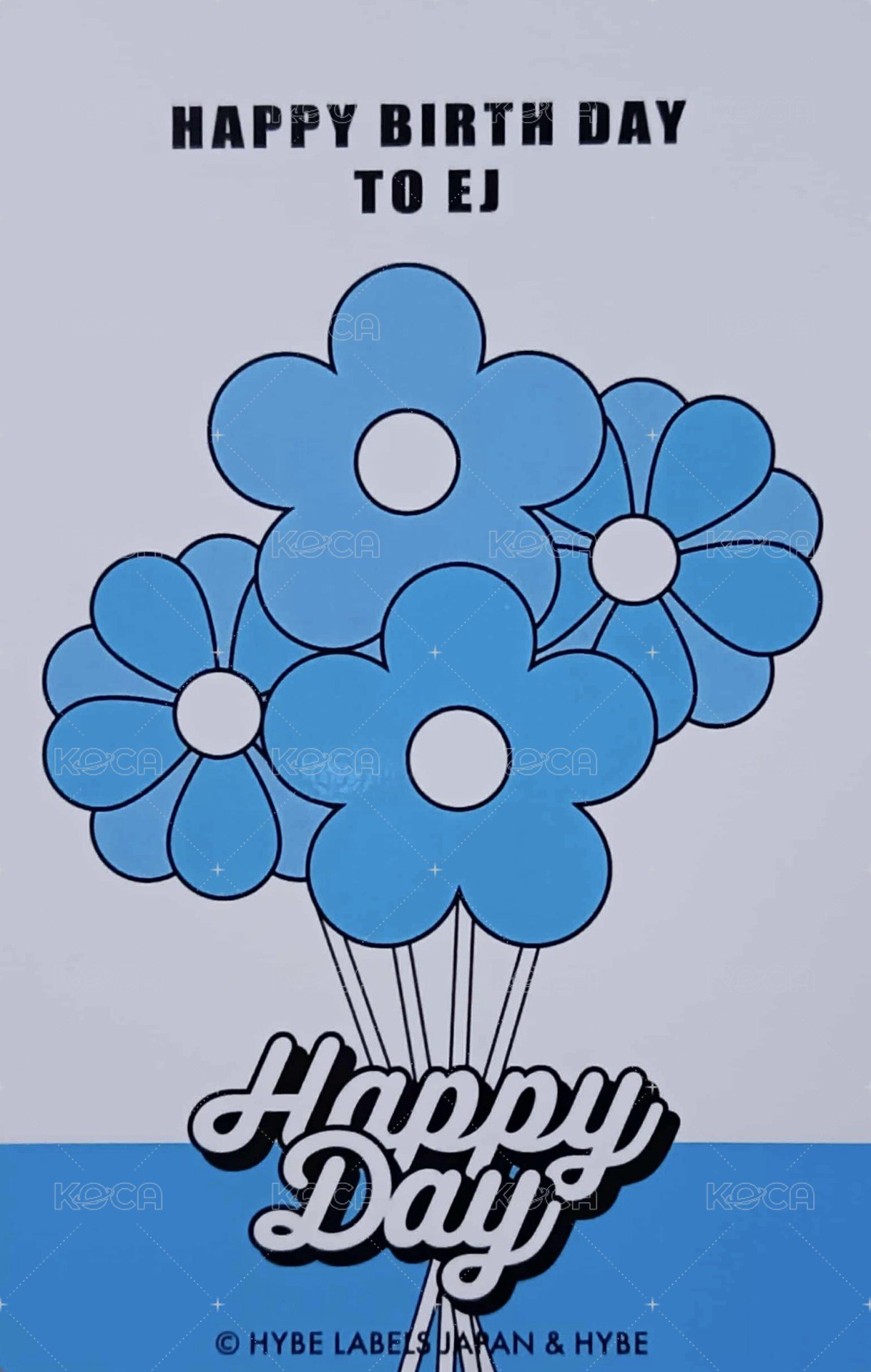 Happy Day  2023~2024 周邊卡 BIRTHDAY KIT卡 背面