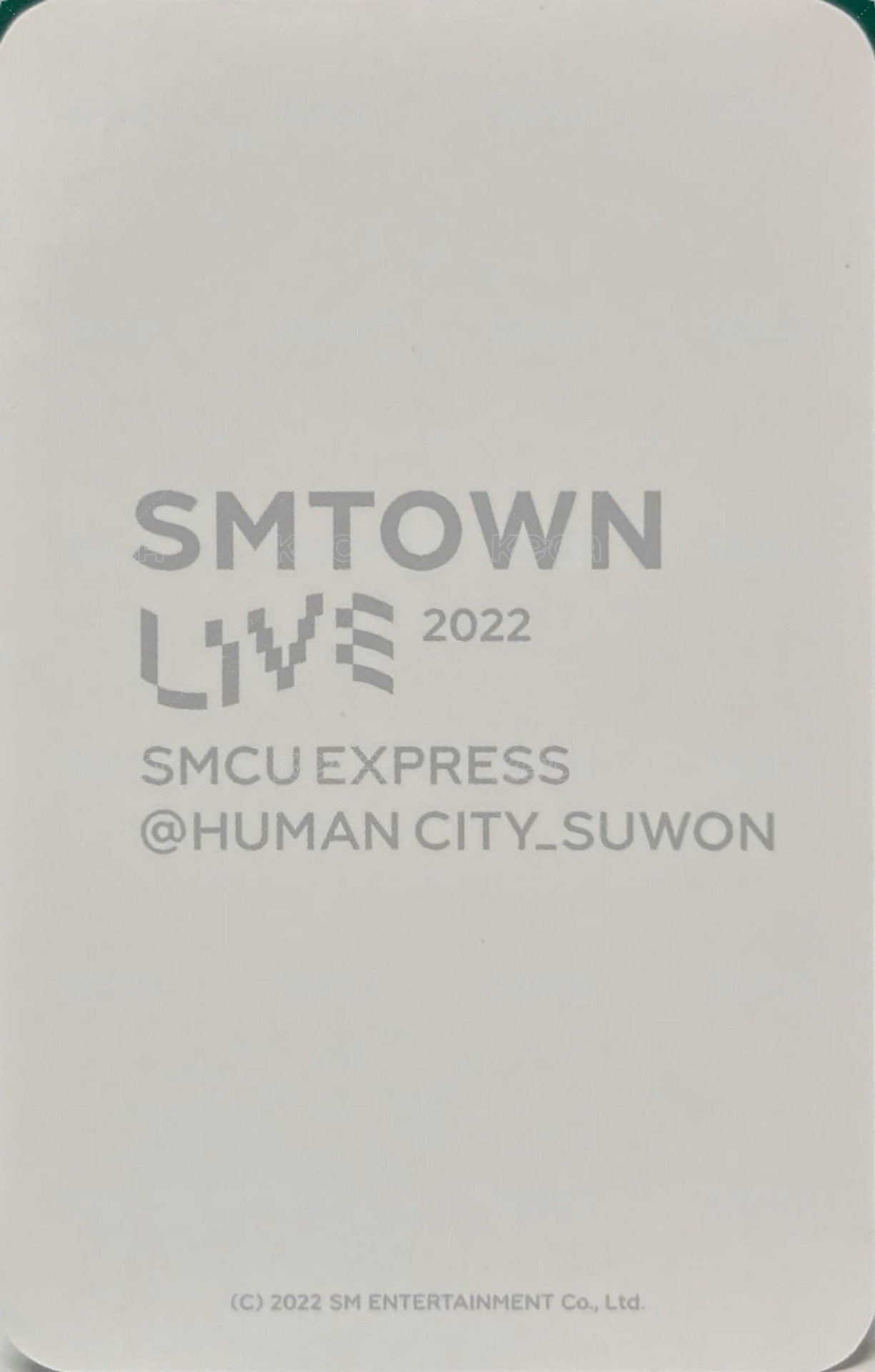 2022 SMCU 周邊卡 紋身貼紙卡 背面