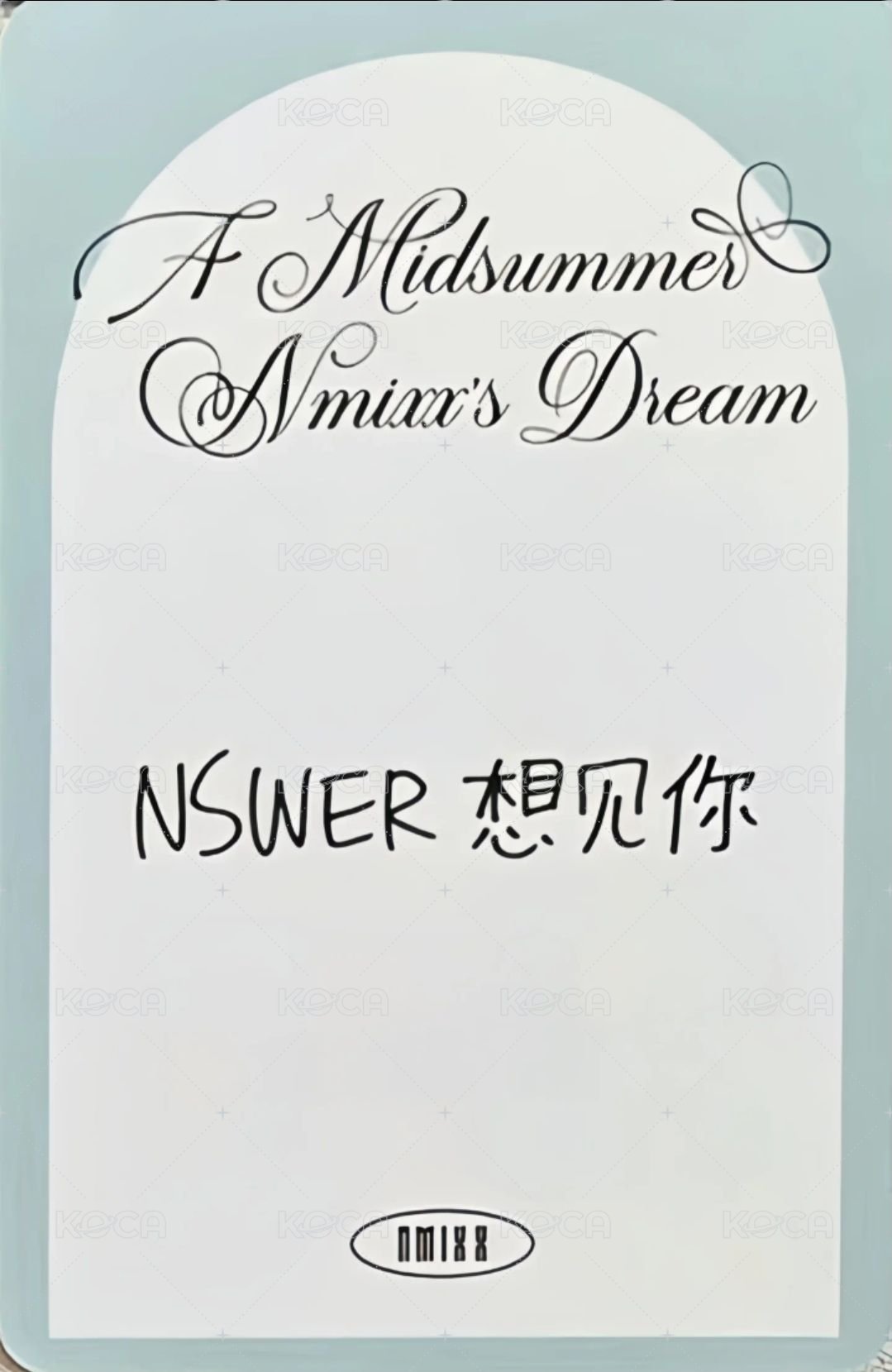 仲夏夜 bg 預售 特典卡  背面