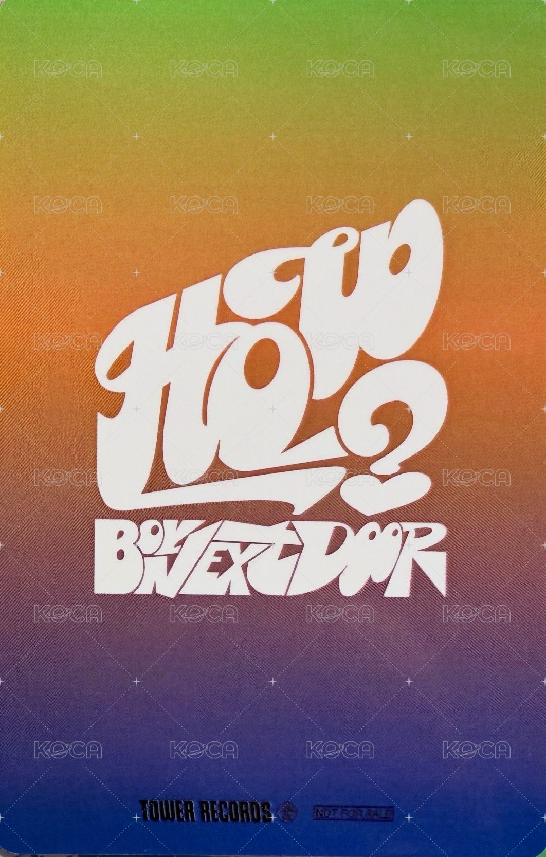 HOW? 塔店 特典卡 3 背面