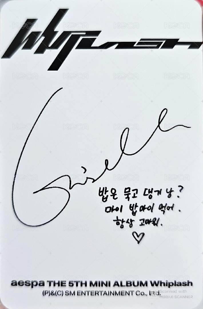 Whiplash 專輯卡 限量衣服版吉 背面