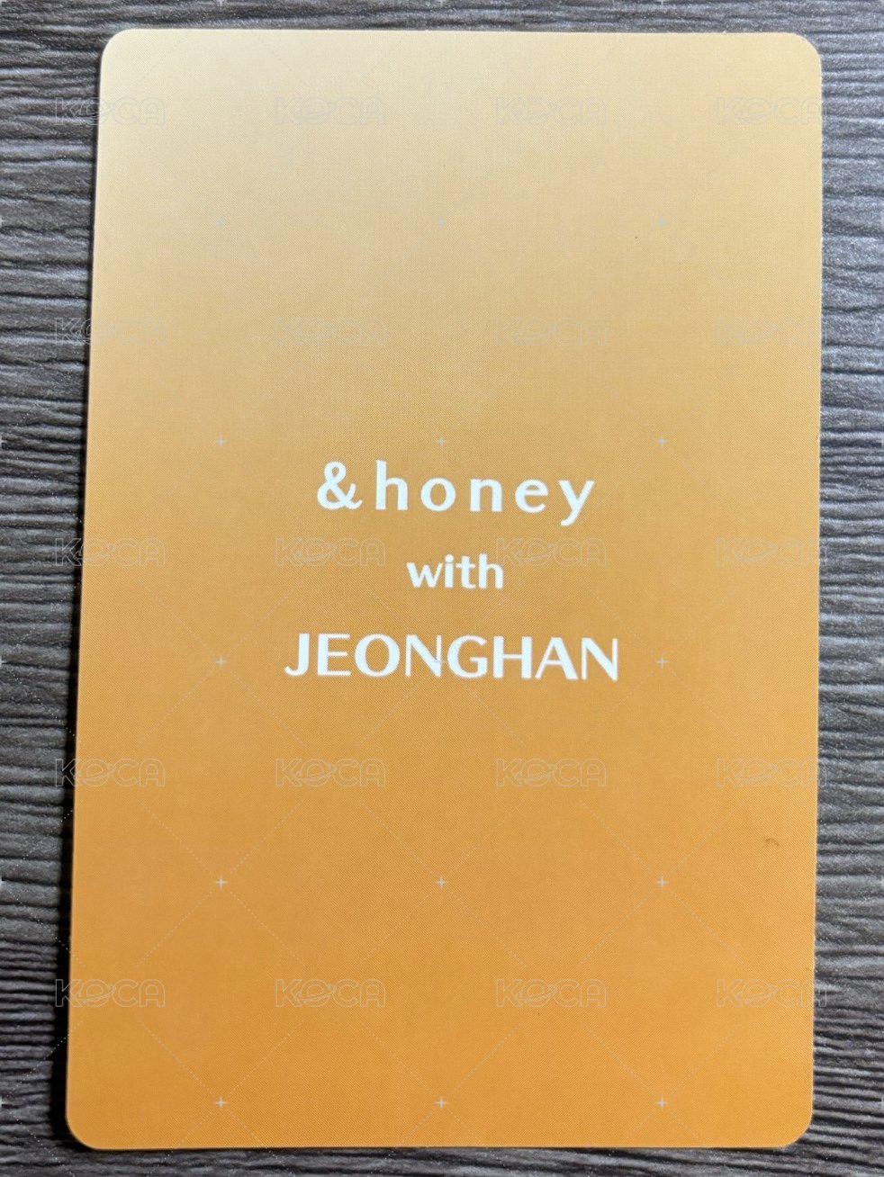 代言 代言卡 &honey 背面