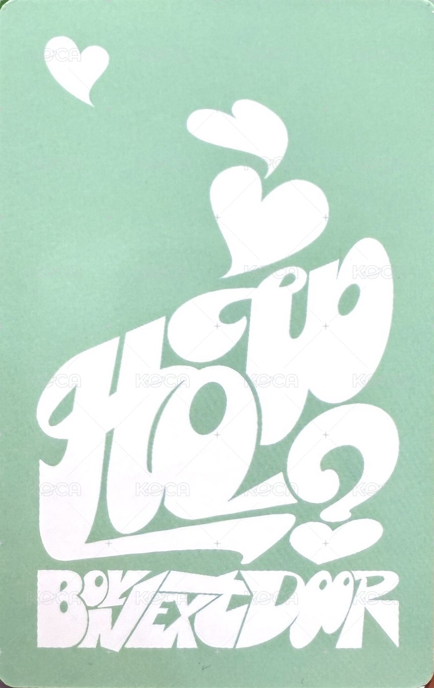 HOW? yzy 1.0 簽售卡  背面