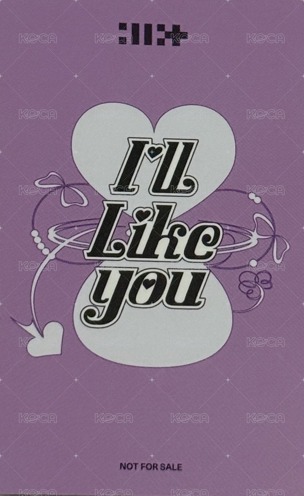 I'LL LIKE YOU 日咖 拍手會 簽售卡  背面