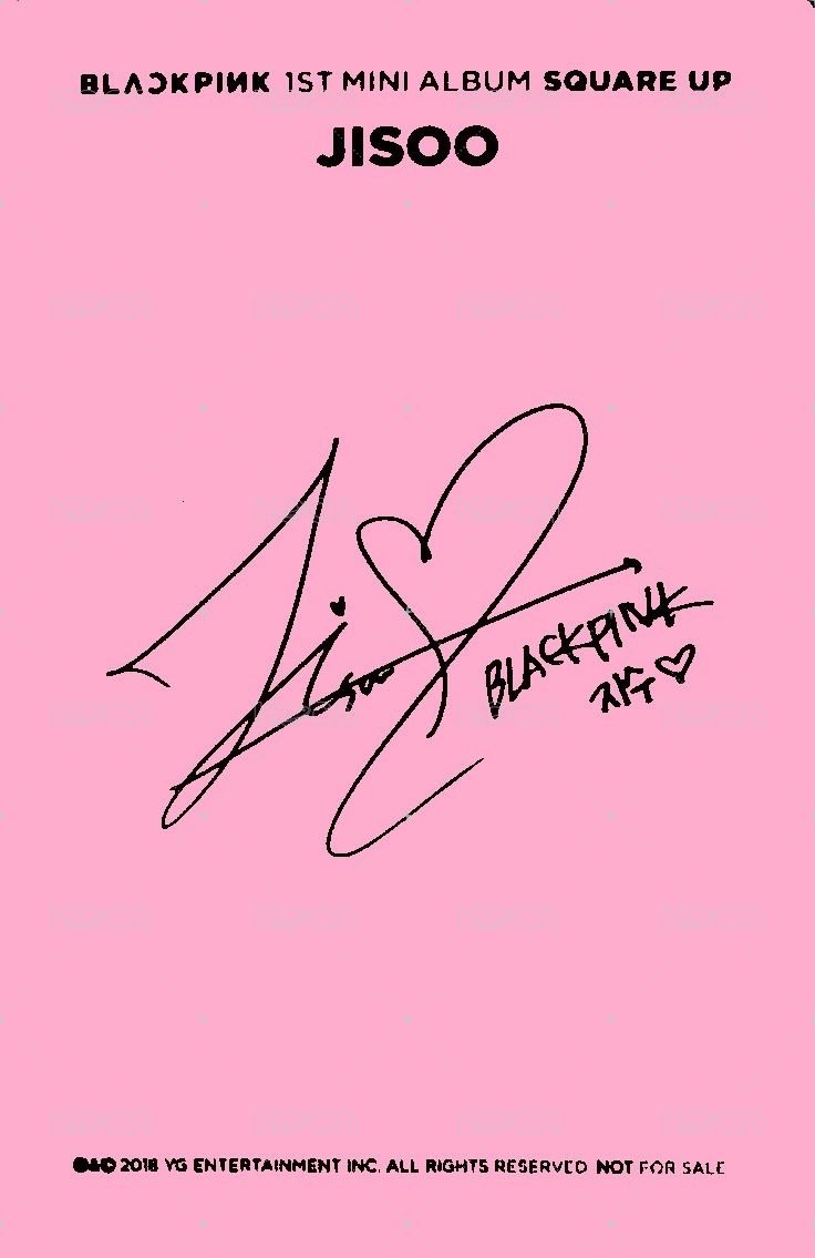 Square Up 專輯卡 Pink ver.1 背面