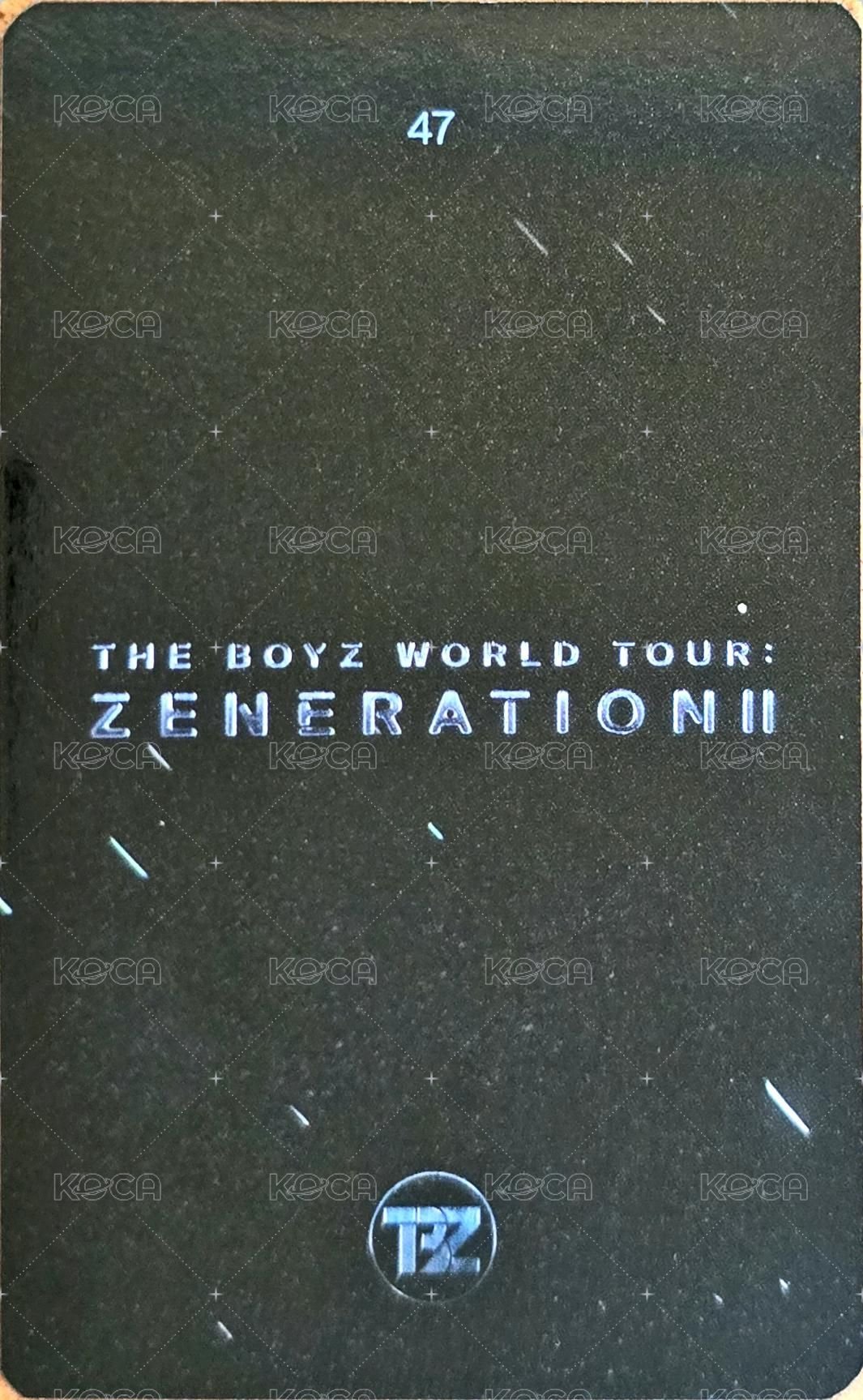 THE BOYZ WORLD TOUR : ZENERATION Ⅱ 隨機卡  背面