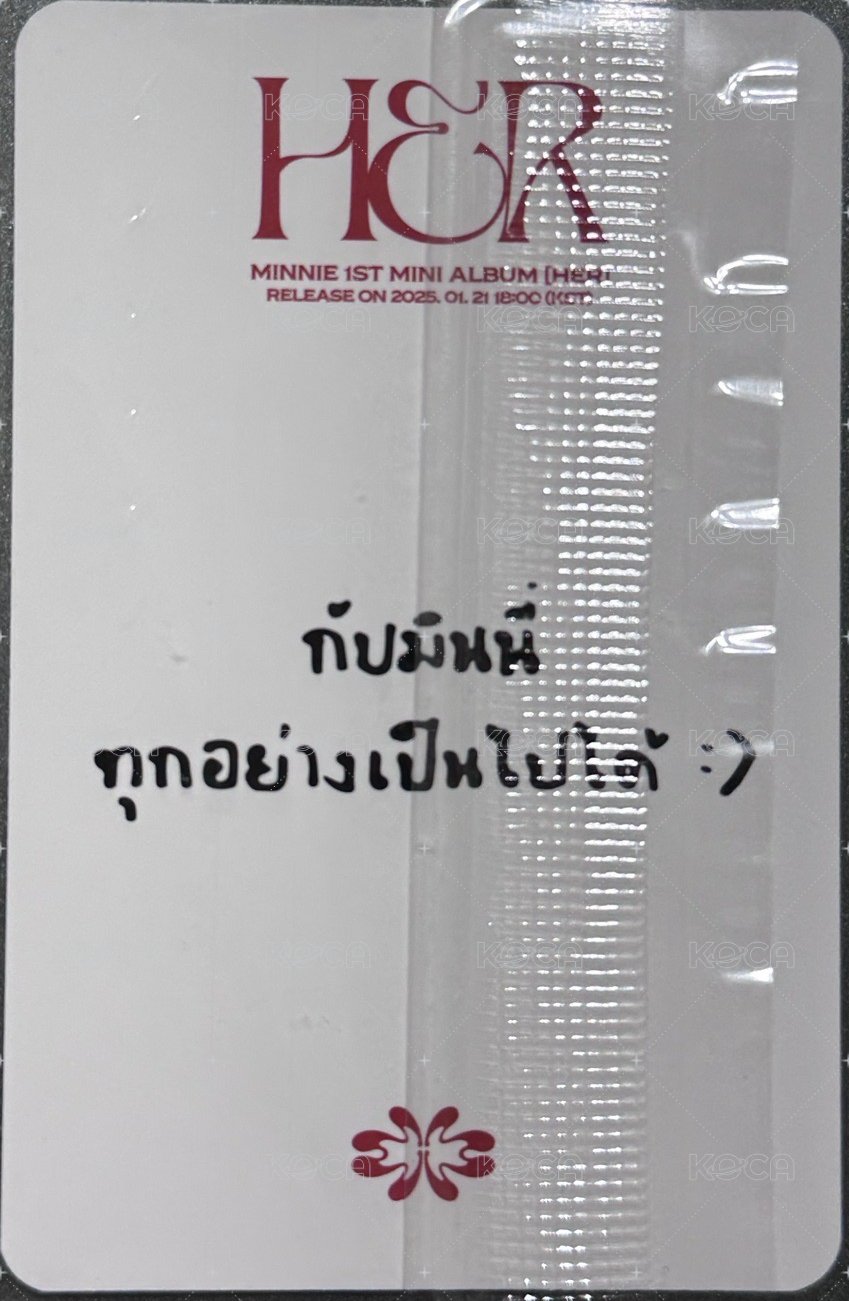 HER k4 預售 泰文卡背 特典卡  背面