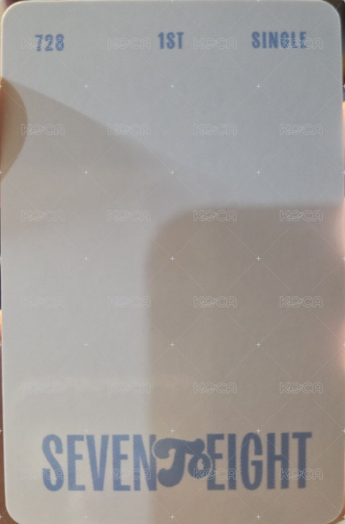 SEVENTOEIGHT 1st single 專輯卡  背面