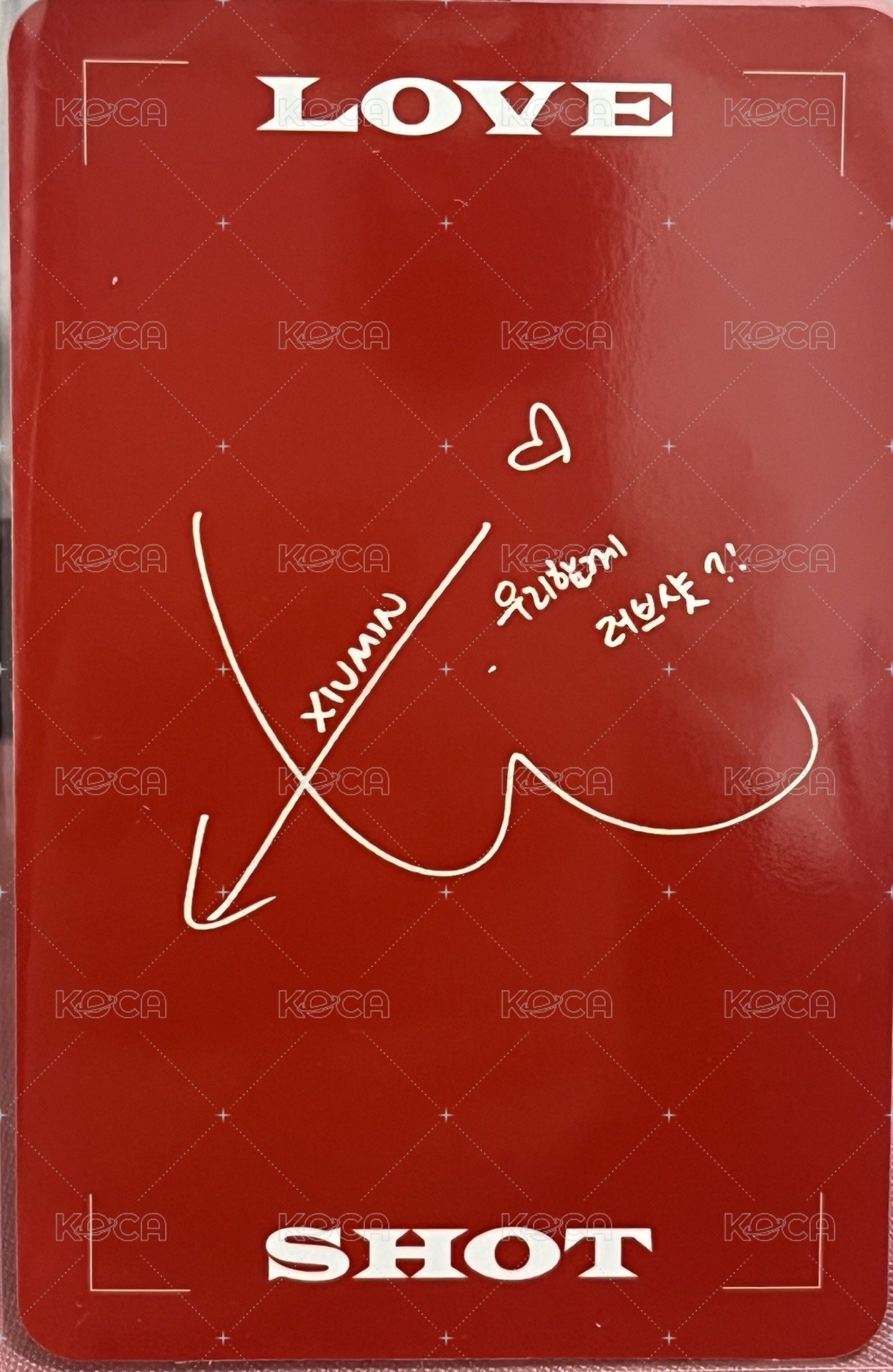 LOVE SHOT 專輯卡  背面
