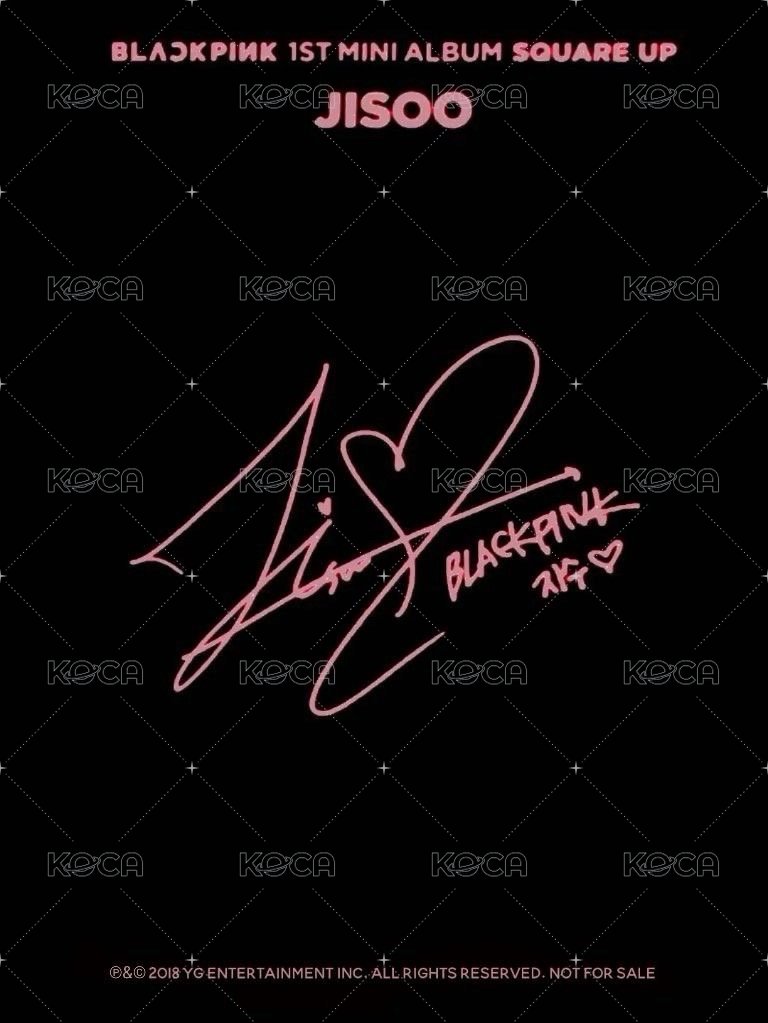 Square Up 專輯卡 Black ver.1 背面