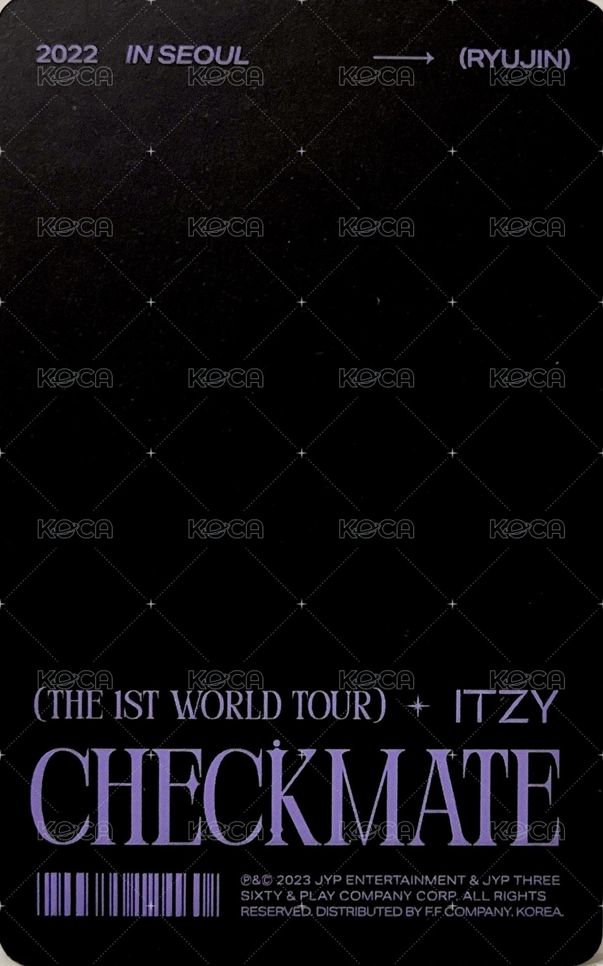 CHECKMATE 1st 世巡 演唱會 DVD / CD 卡  背面