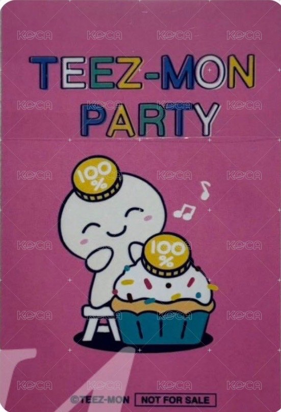 TEEZ-MON POP UP SHOP IN JAPAN 周邊卡 PLUSH 背面
