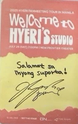 2025 FM 入場卡 / 場限卡 馬尼拉場線下 背面