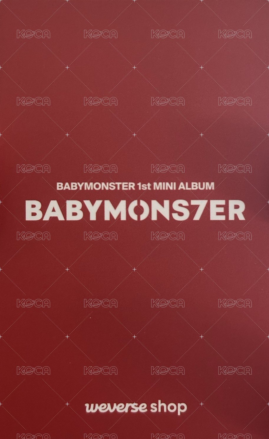 BABYMONS7ER wvs 特典卡  背面
