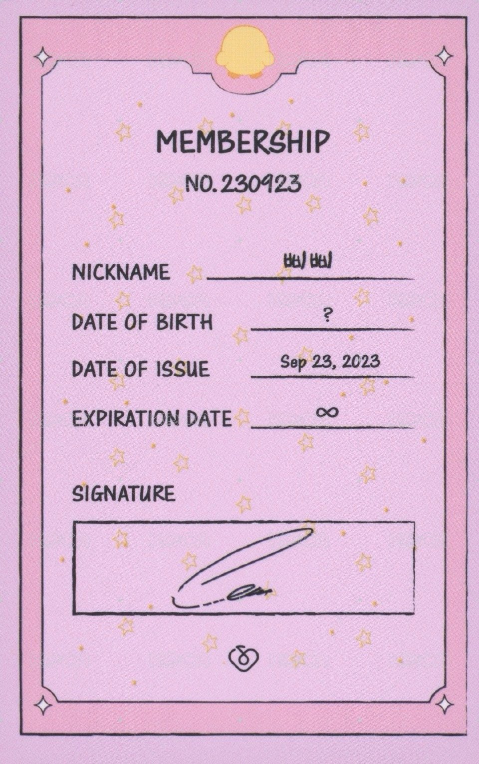 15週年FC 入場卡 / 場限卡 娃娃ID卡 背面