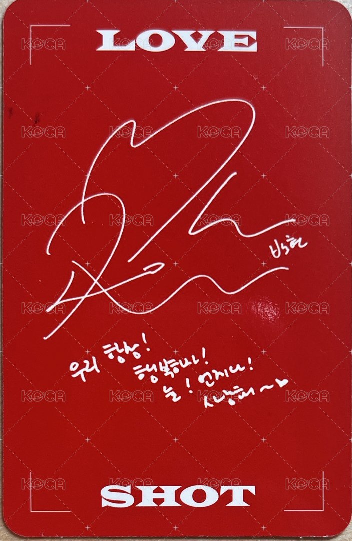 LOVE SHOT 專輯卡  背面
