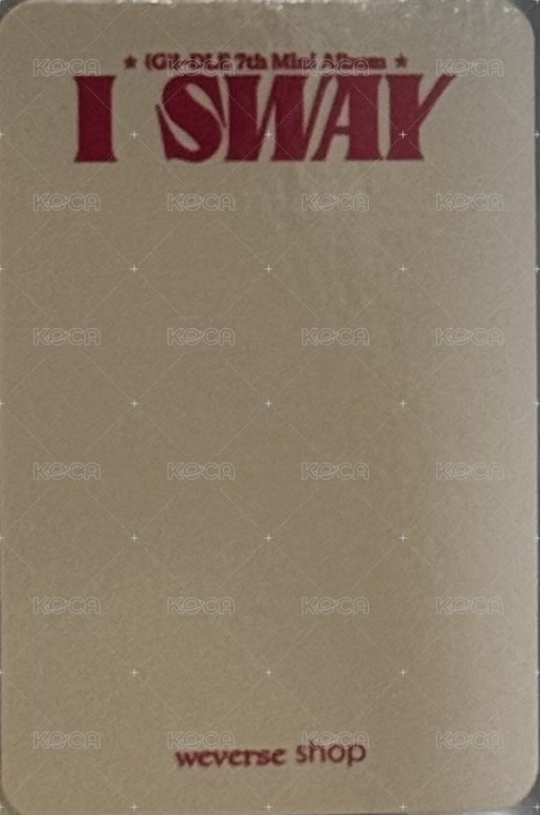I SWAY wvs B版 直播卡  背面