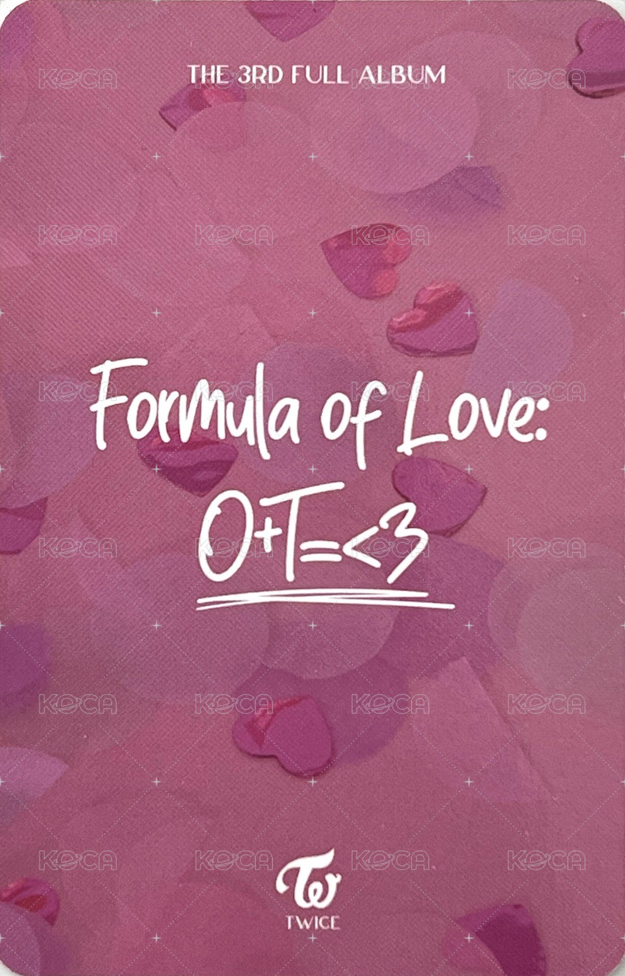 正規三 專輯卡 團體卡 背面