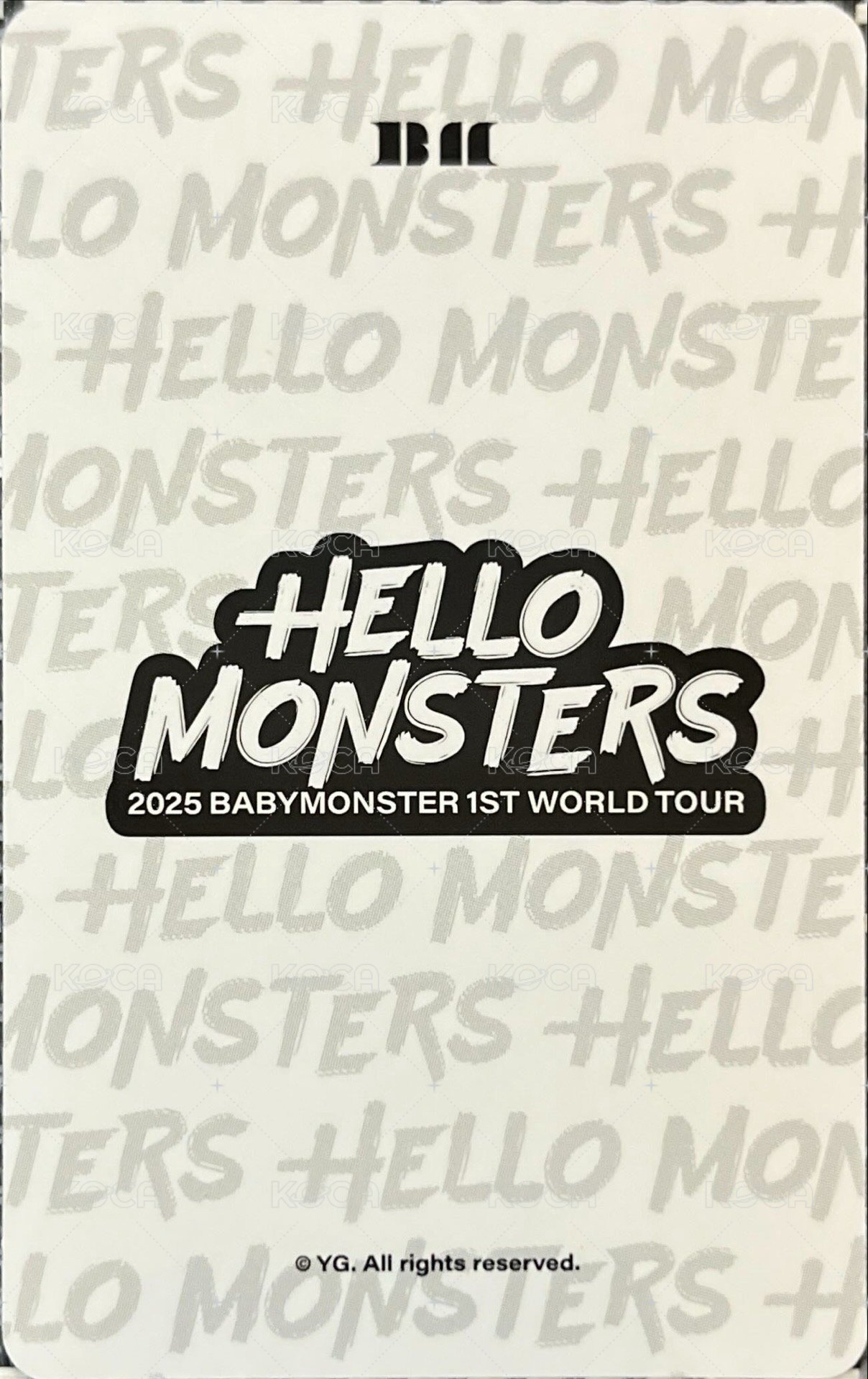 25世巡 壓克力卡套 周邊卡  背面