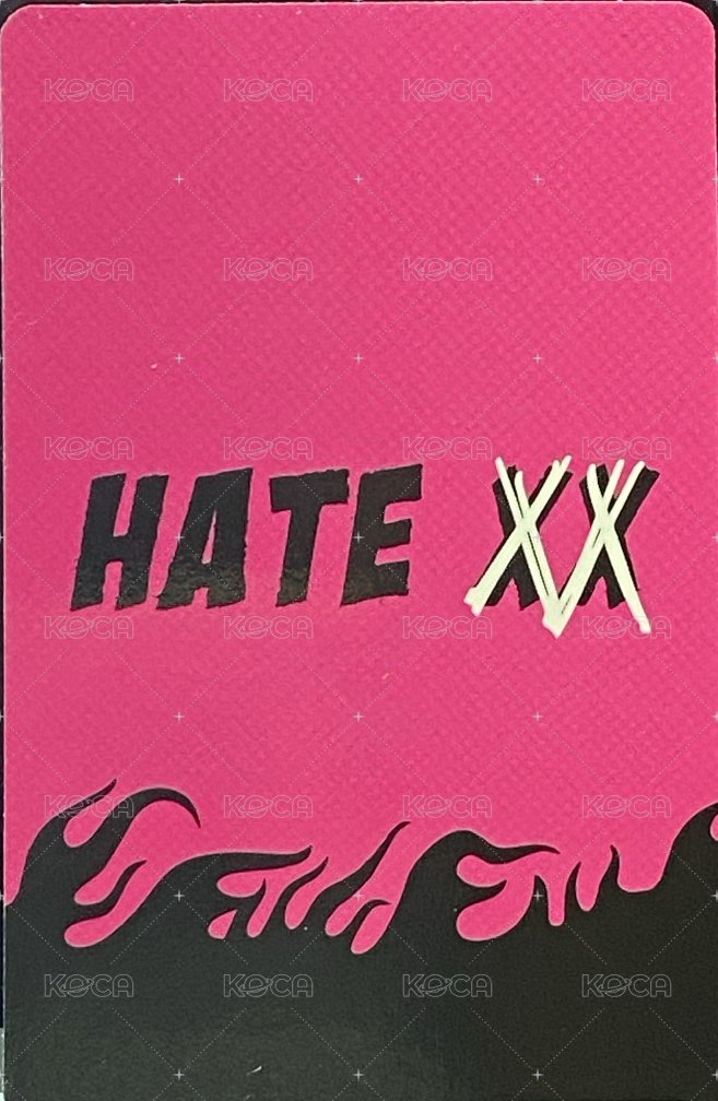 HATE XX 專輯卡 HATE ver. 背面