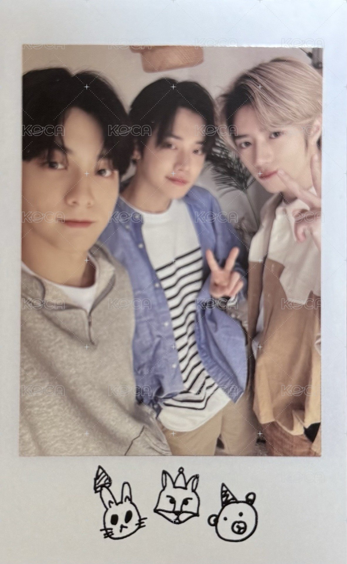 23 DECO KIT 周邊卡 三人拍立得 正面