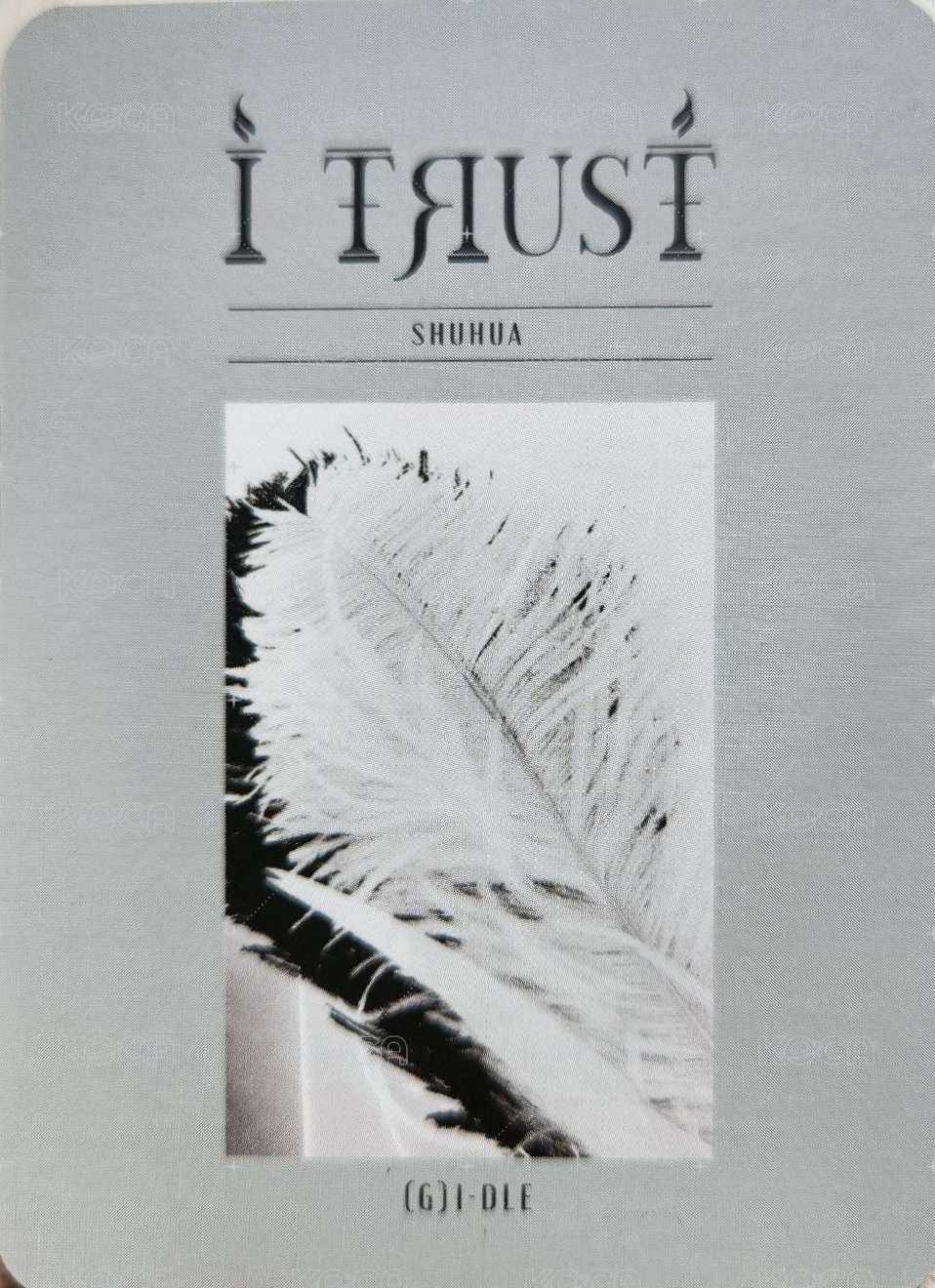 I TRUST 專輯卡 灰版 背面