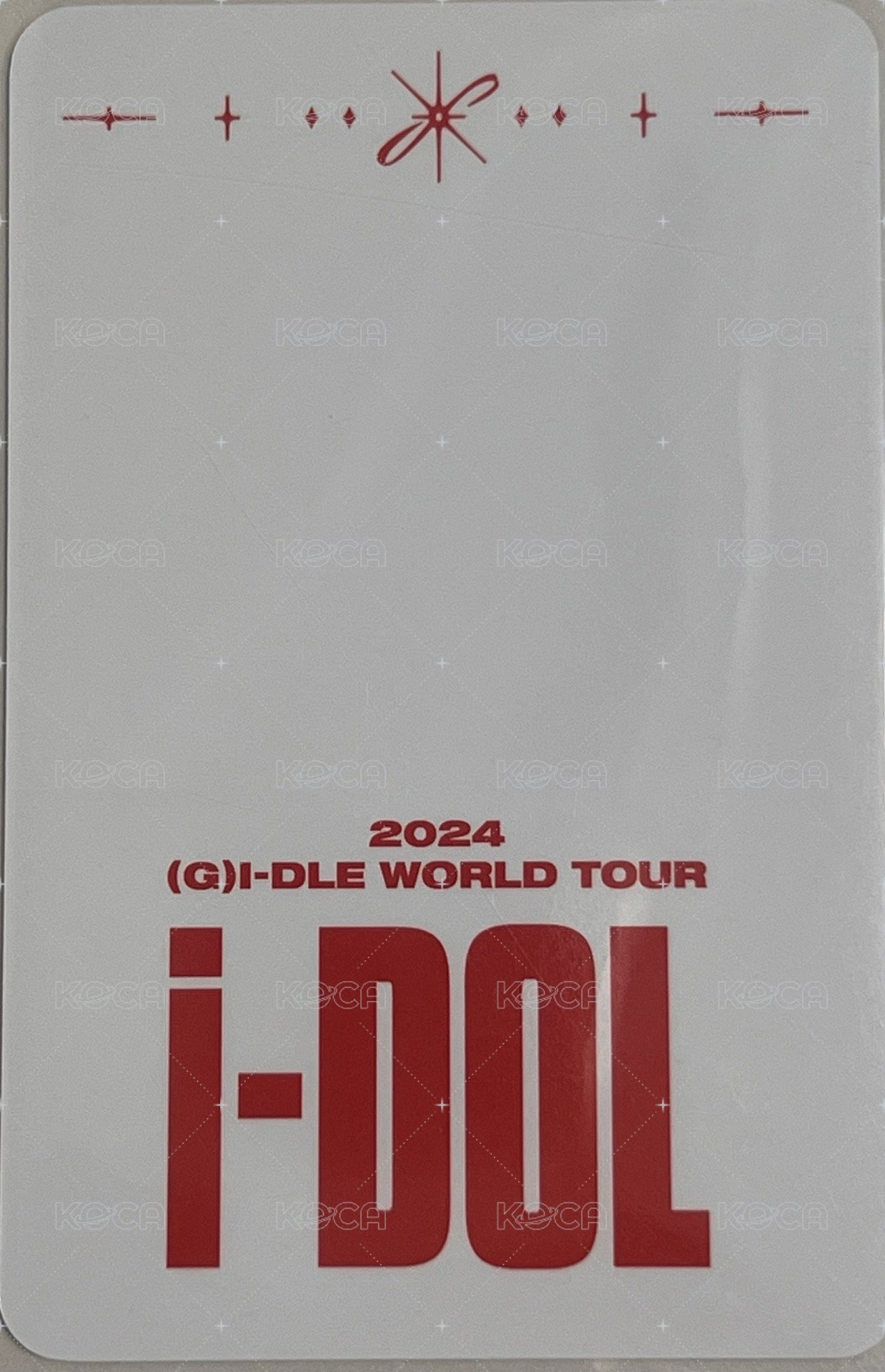 24’演唱會 iDOL 周邊卡  背面