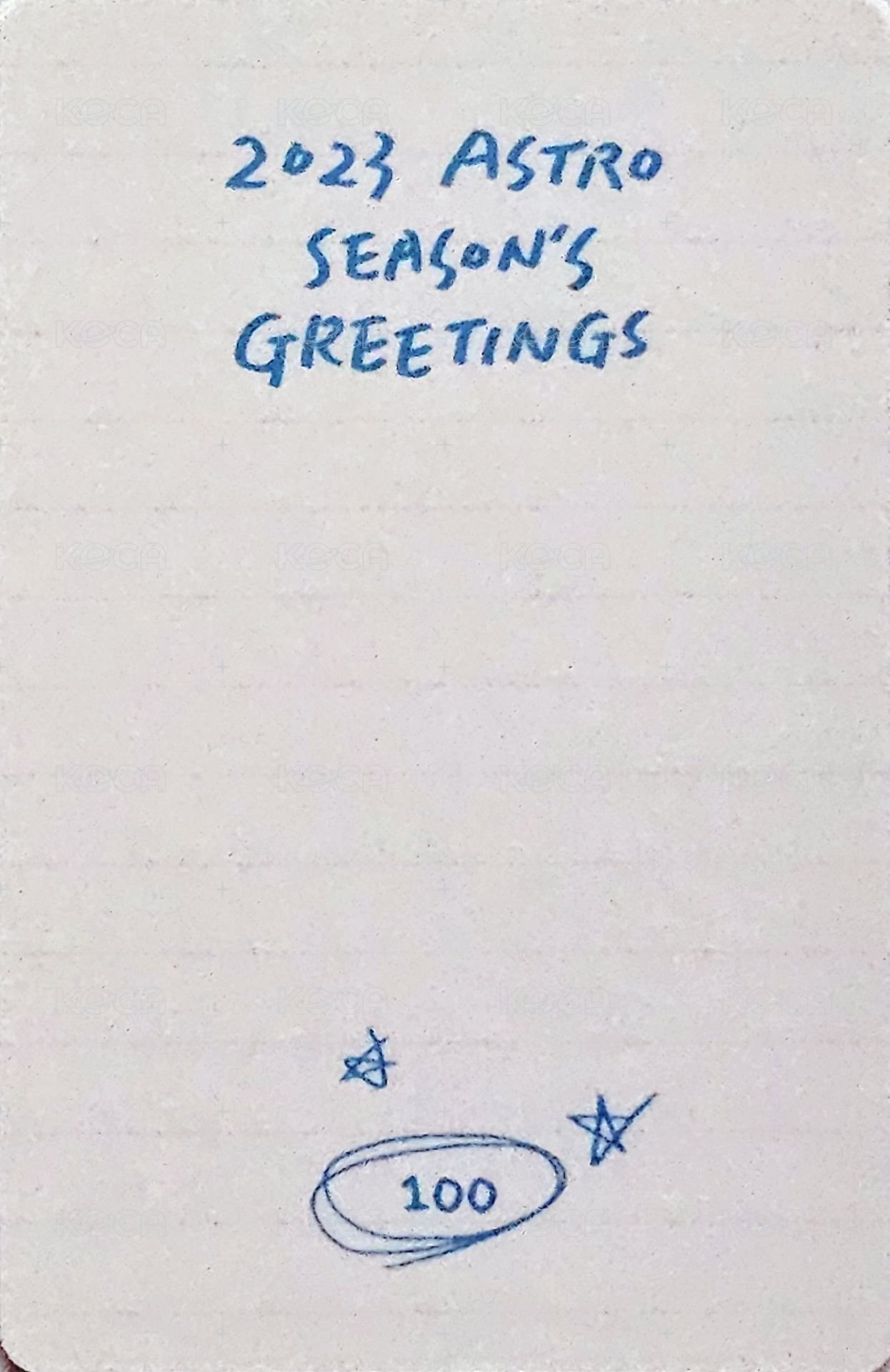 2023 年曆 隨機卡  背面