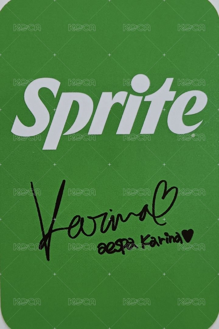 代言卡 雪碧 柚 背面