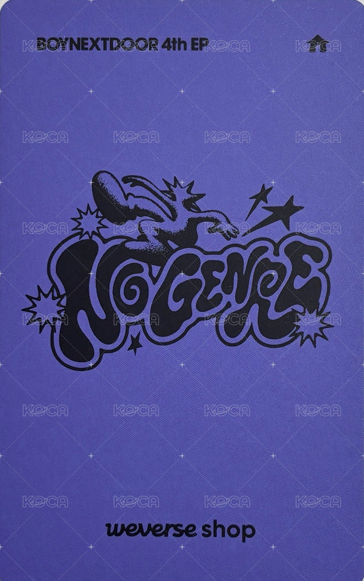 No Genre wvs 單封 特典卡  背面