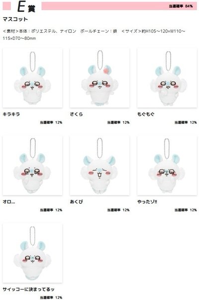 E賞一整套 complete (7款各1=7隻）