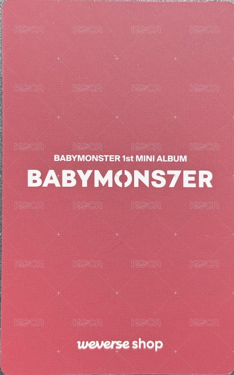 BABYMONS7ER wvs 預售 特典卡  背面