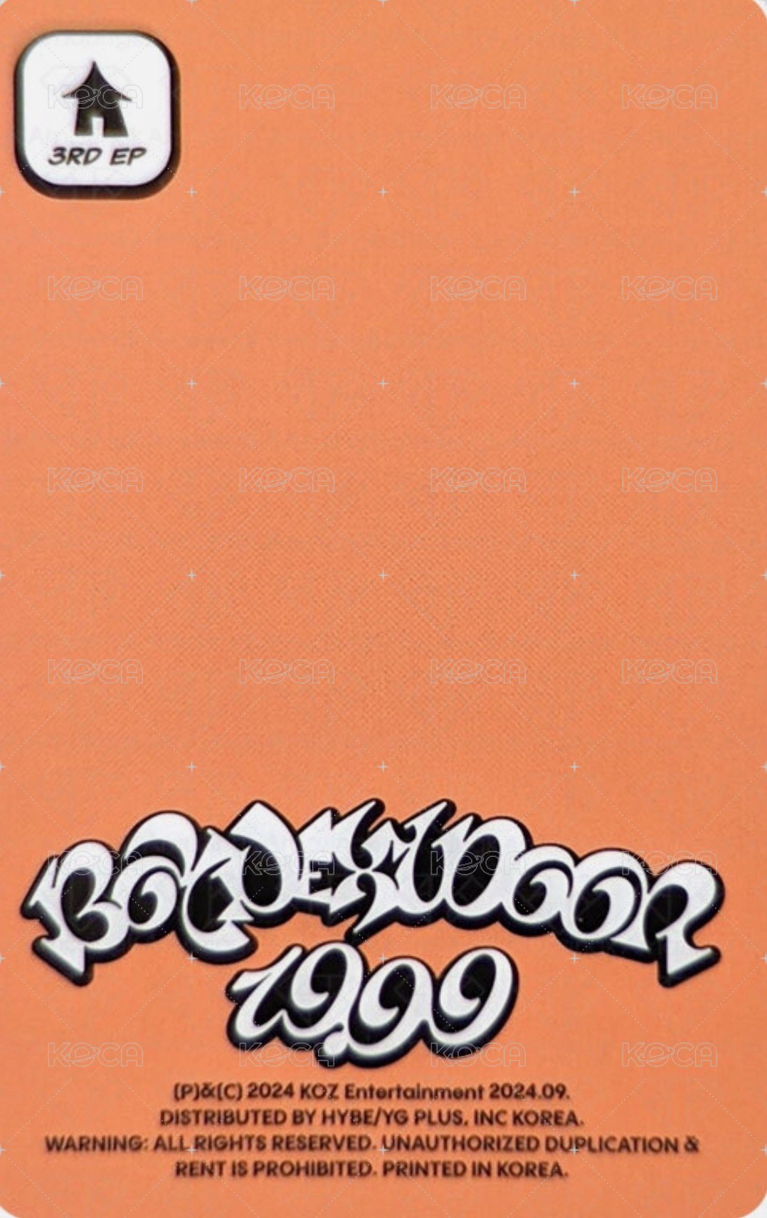 19.99 專輯卡 Clink ver. 專卡 2 背面