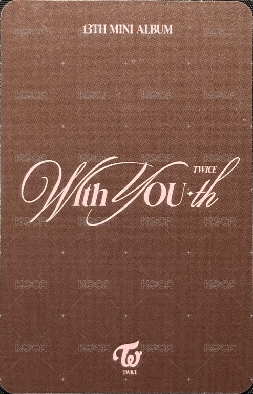 mini 13 專輯卡 俞定延 數位版 預購卡 背面