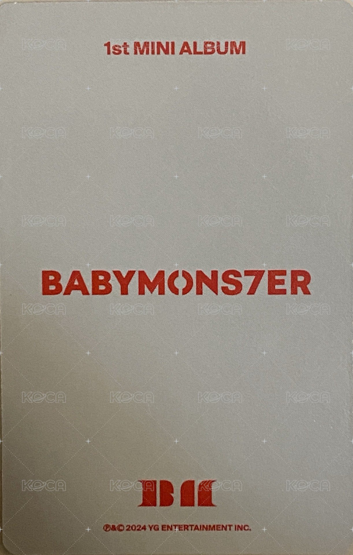 BABYMONS7ER 專輯卡  背面