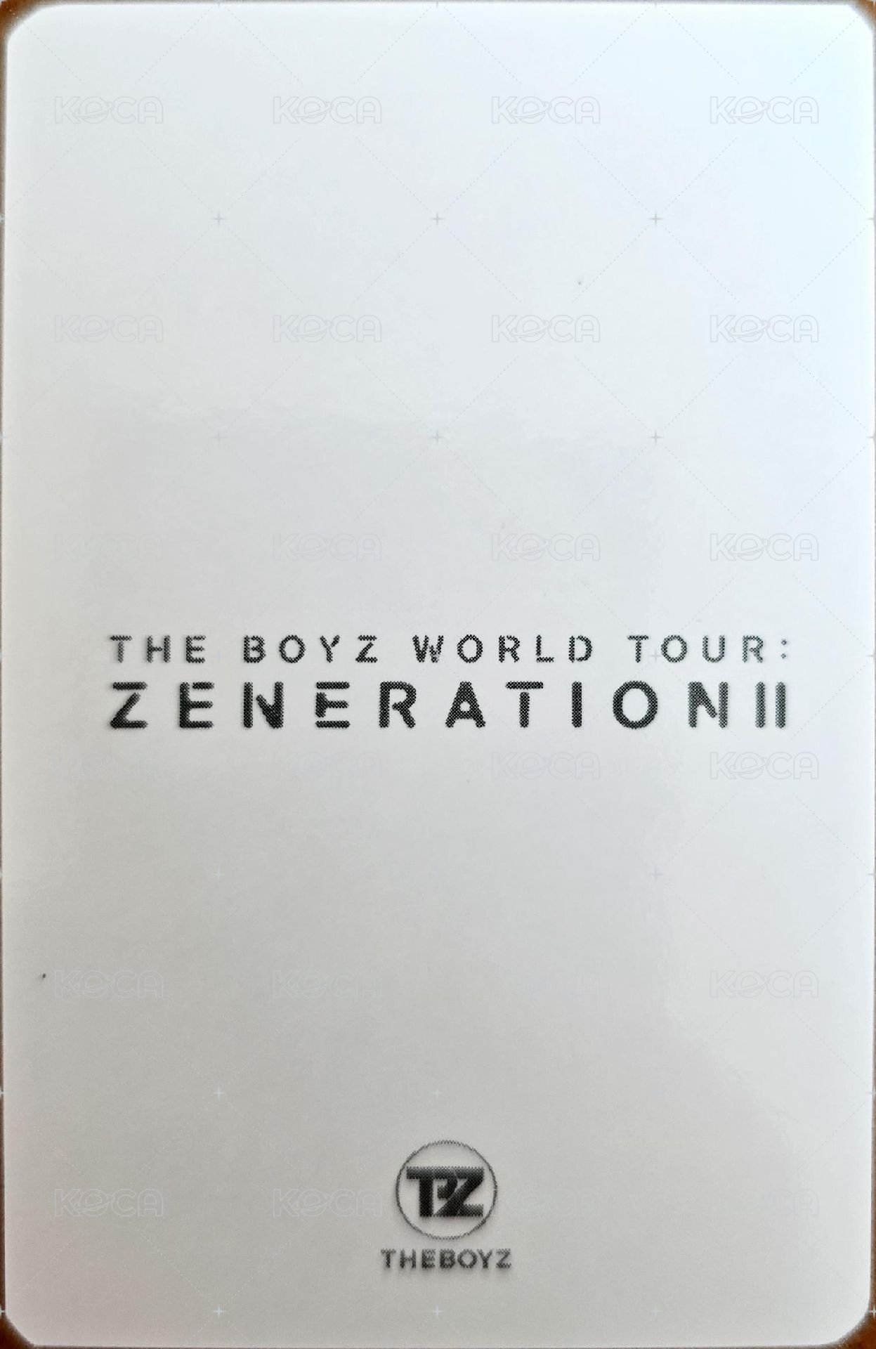 THE BOYZ WORLD TOUR : ZENERATION Ⅱ 周邊卡 束口包 背面