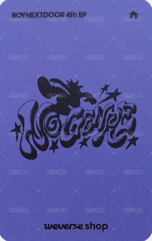 No Genre wvs 預售 特典卡 1 背面