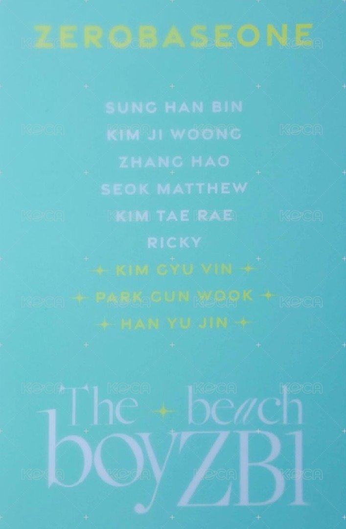 DICON 周邊卡 ZB1 D社單封雜誌卡 背面