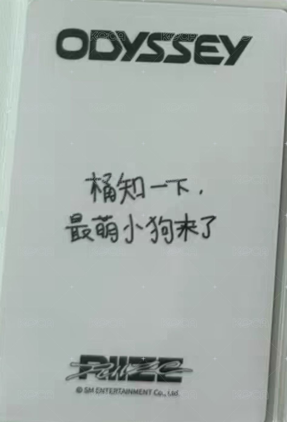 ODYSSEY yzy 1.0 特典卡  背面