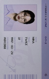 正規三 專輯卡 ID卡