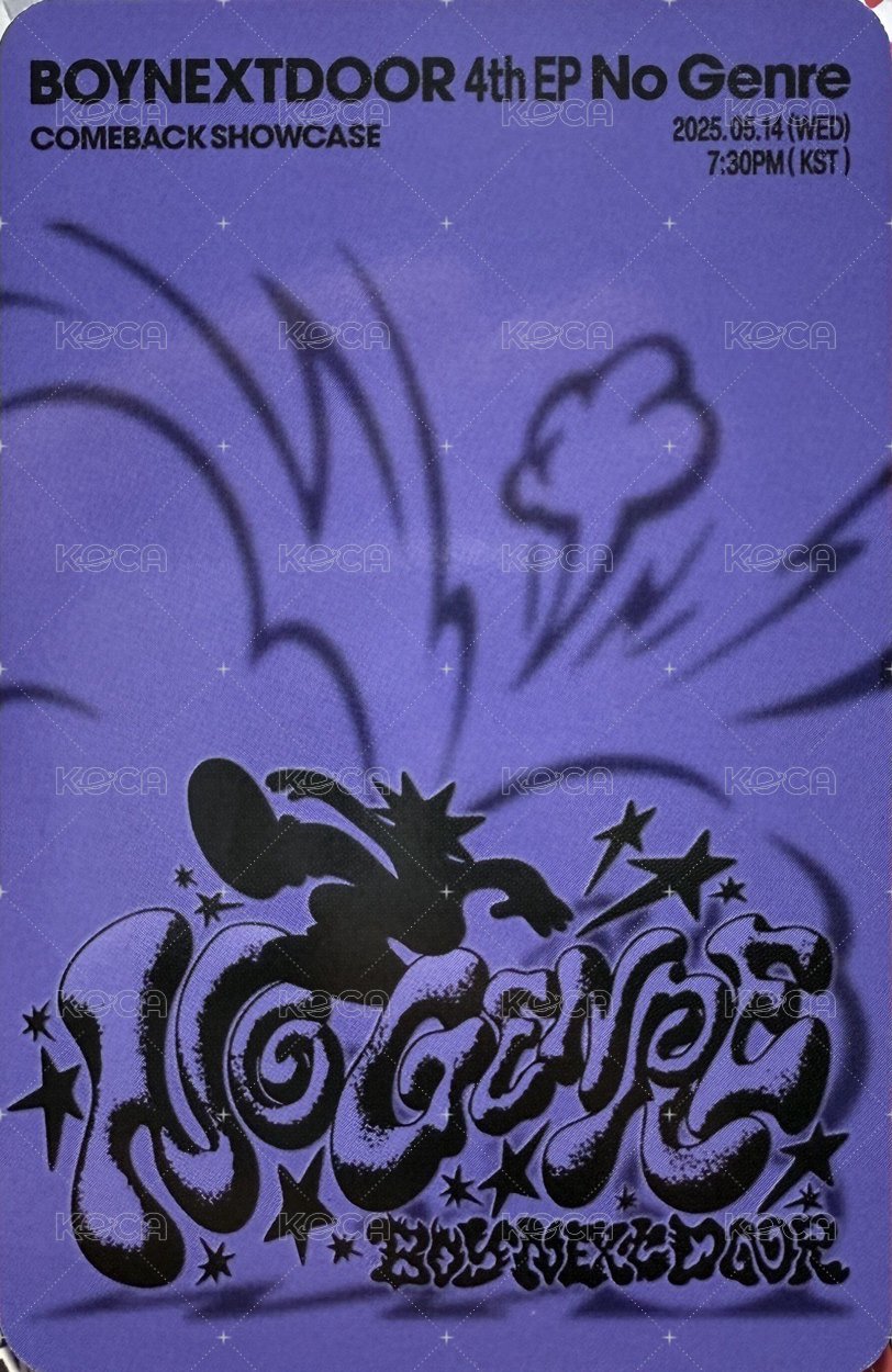 No Genre 入場卡 / 場限卡  背面