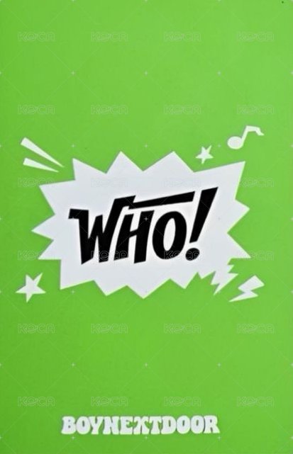 WHO! 專輯卡 電子專卡 2 背面