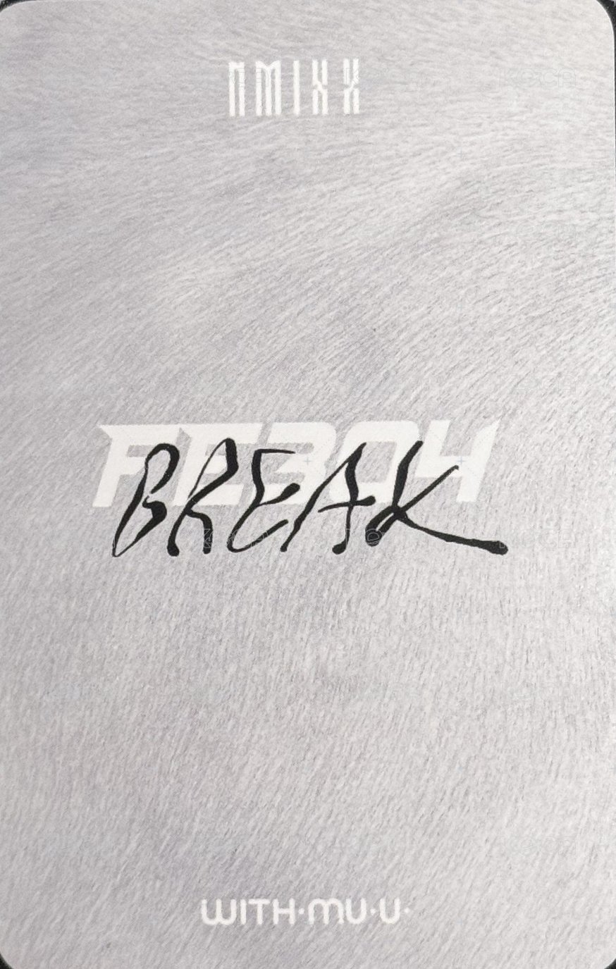 BREAK wm 2.0線下 簽售卡 韓服圭 背面