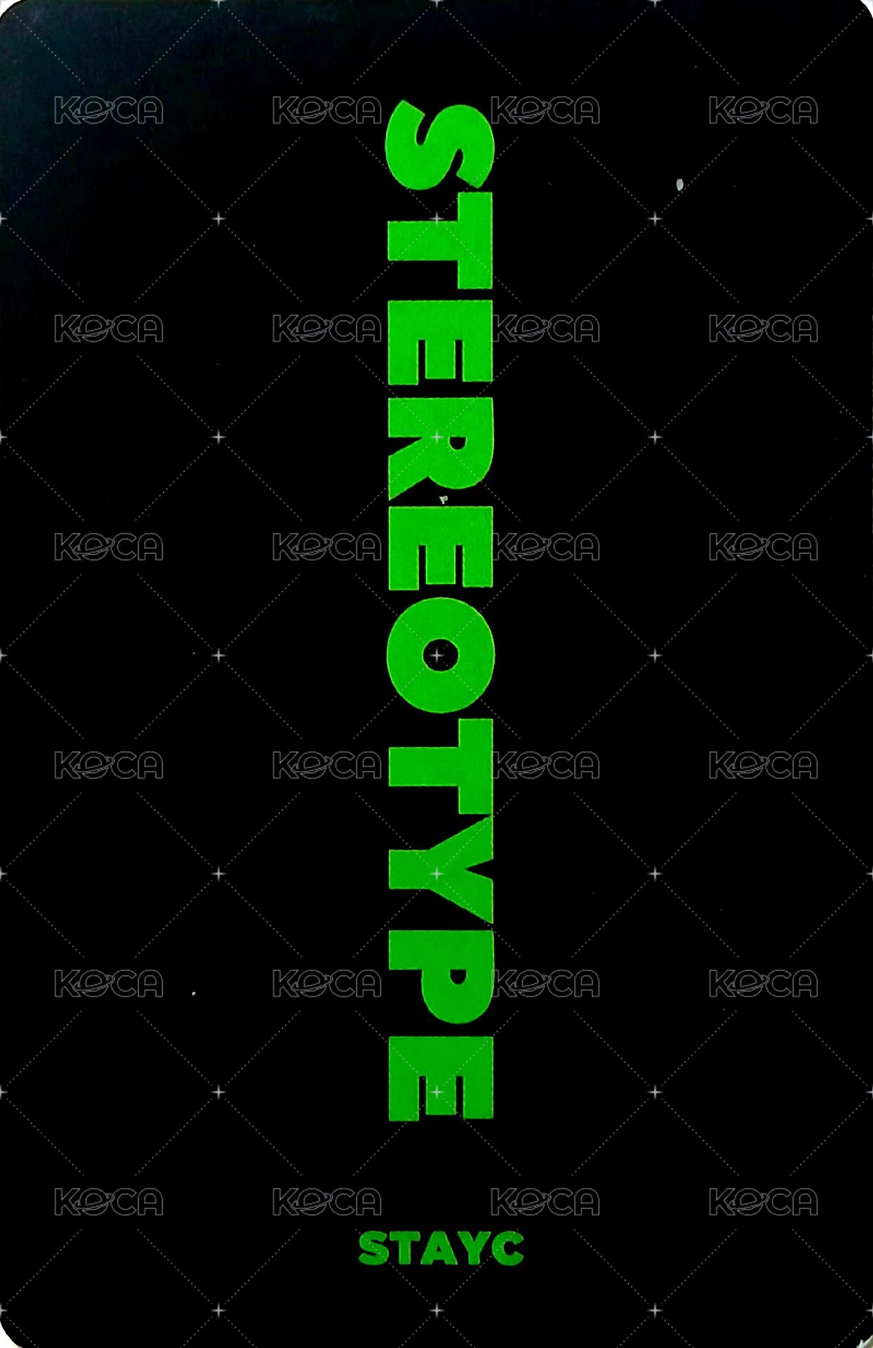 STEREOTYPE 專輯卡  背面